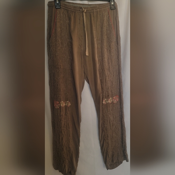 JOHNNY WAS PETE & GRETA EMBROIDERED LOUNGE PANTS SIZE XS - Picture 2 of 7